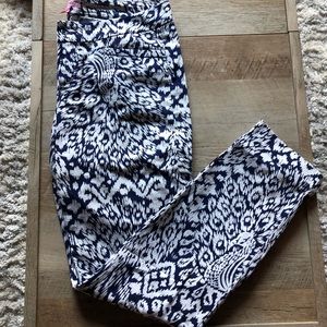 Lilly Navy Blue and White Kelly Pant